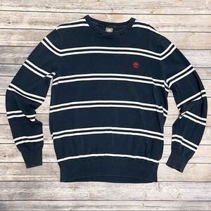Timberland Striped Knit Cotton Crew Neck Sweater
